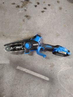 $85 Kobalt 6 in handheld chainsaw battery operated brushless 24 volt Max 2 amp battery included