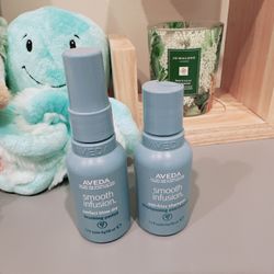 aveda smooth infusion spray /shampoo bundle/travel size /NEW