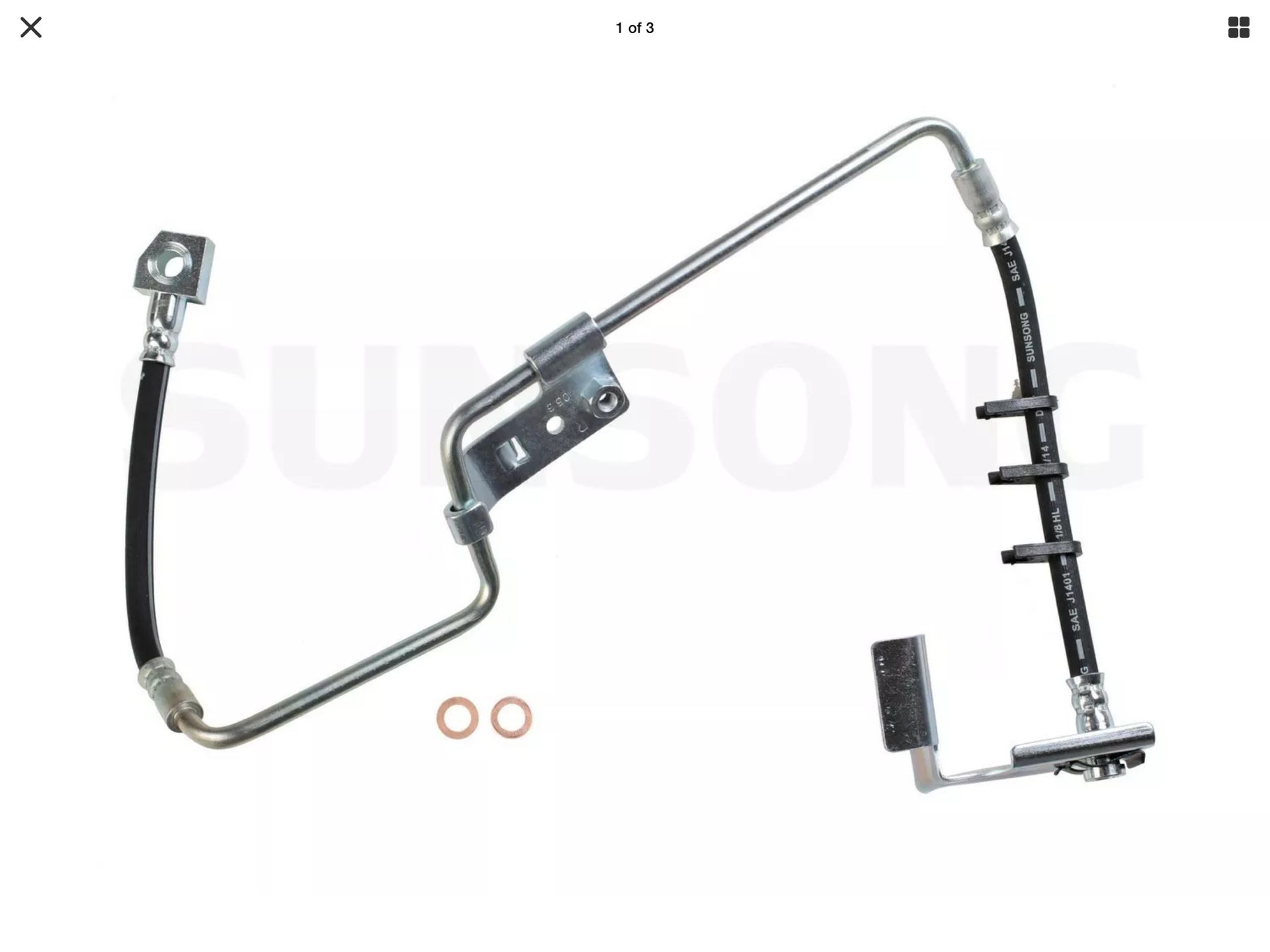 Brake Hydraulic Hose Sunsong North America fits 01-10 Chrysler PT Cruiser