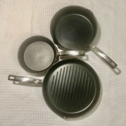 Thomas Rosenthal Group Professional Cookware Set - 3 Piece (Grill & Frying Pans) USED