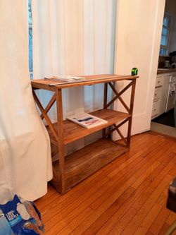 Rustic Wood 3-Tier Bookshelf