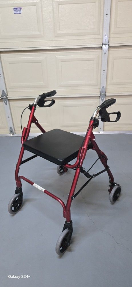 Medline Steel Bariatric Rollator Walker (Missing The Backrest Bar)