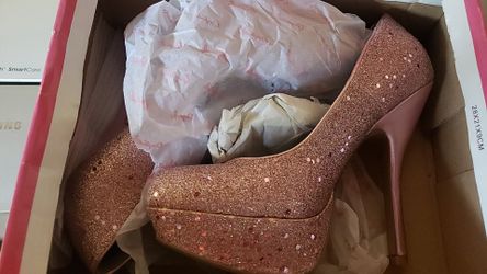 Pink glitter shoes
