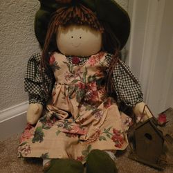18" Fabric Rag Doll Country Style Decor 