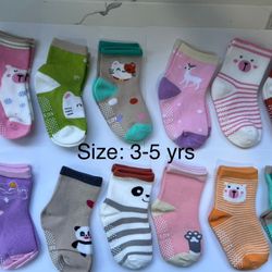 New 12pairs Nonslip Socks- 3-5 Yrs- Panda 