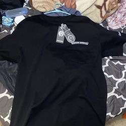 Chrome Hearts black T-shirt w right side pocket size XXL