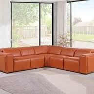 New 5 Piece 3 Power Reclining Sectional.  Genuine Italian Leather.  112x112x31H.  Free Delivery!