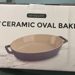13” Ceramic Oval Baker