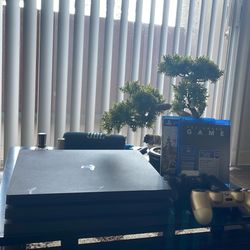 PS4 Pro Black Console + 2 Controllers + 2 Games + HDMI & Charging Cables
