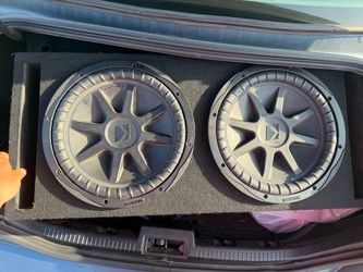 Dual Kicker CompVX Subwoofers in Enclosure