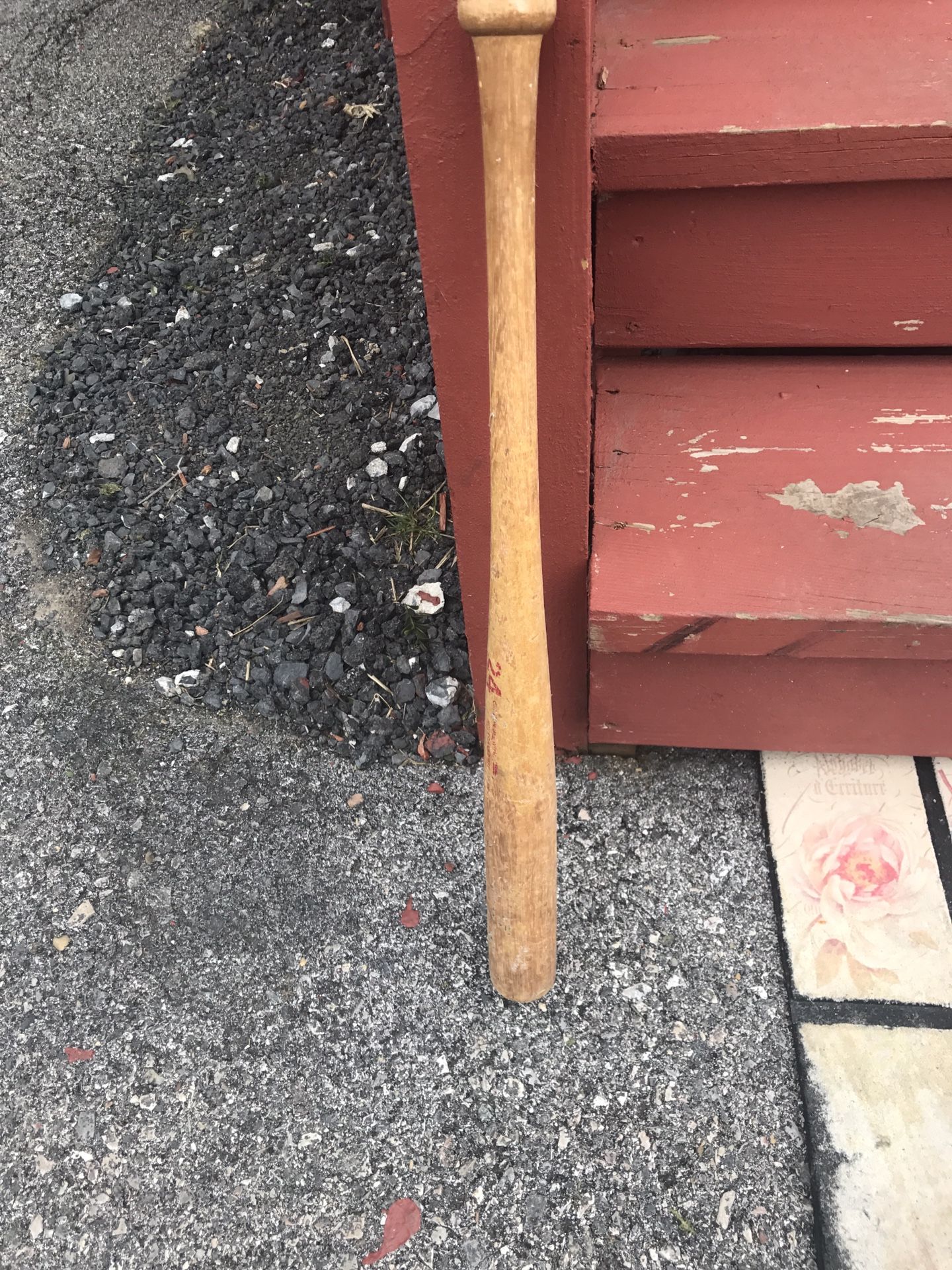 Wooden baseball bat