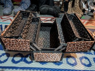 Kaboodle makeup case, leopard print