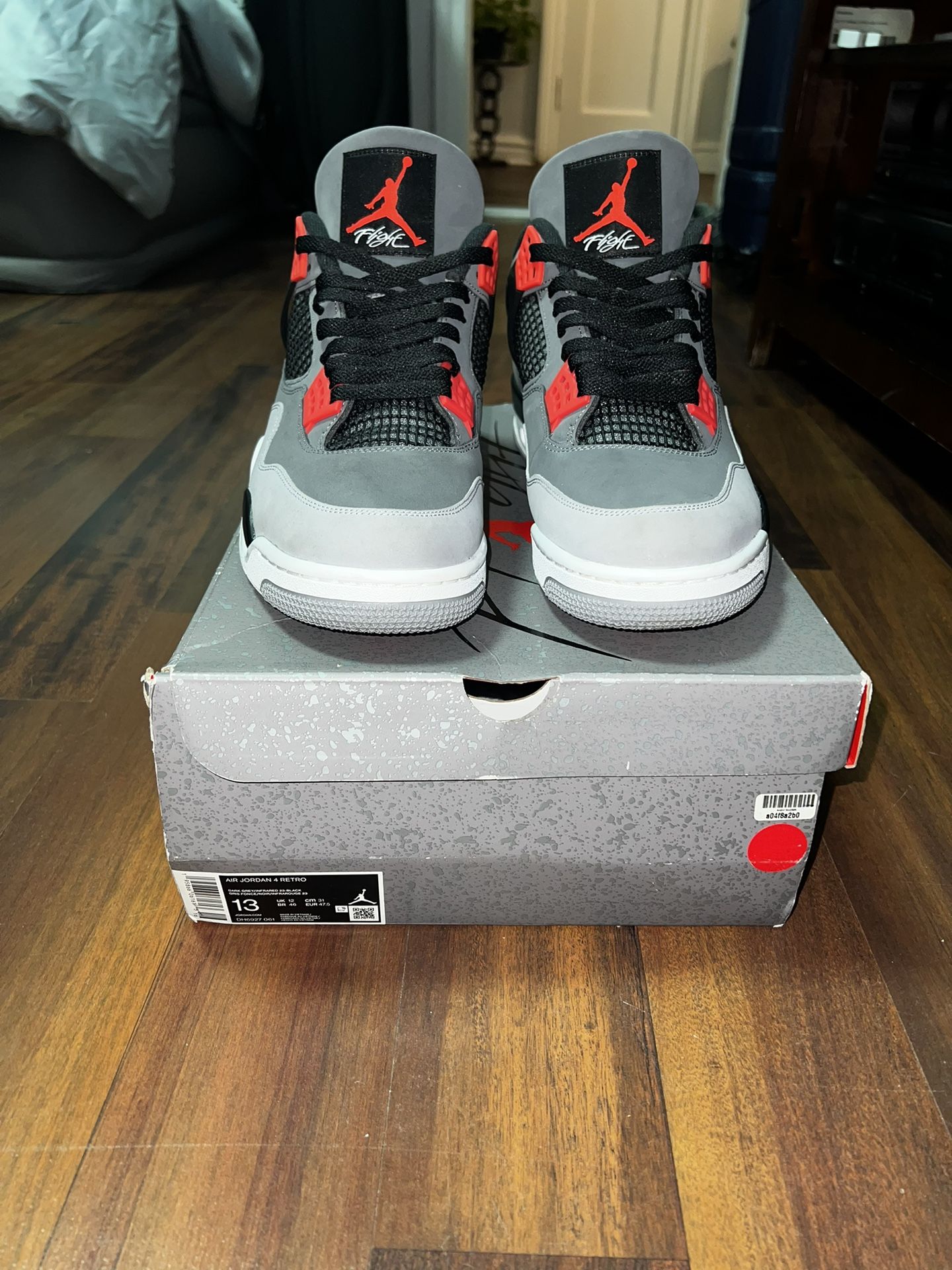 Size 13 - Jordan 4 Retro Infrared *INSTANTLY SHIPS*