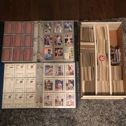 1 Box and 2 Full Binders Of Baseball Cards