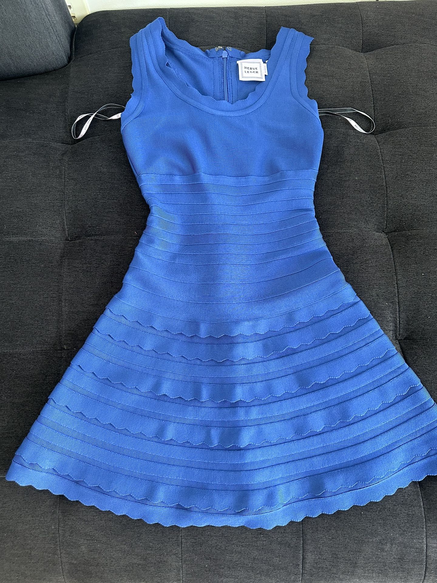 Herve leger Dress , Royal Blue, XS