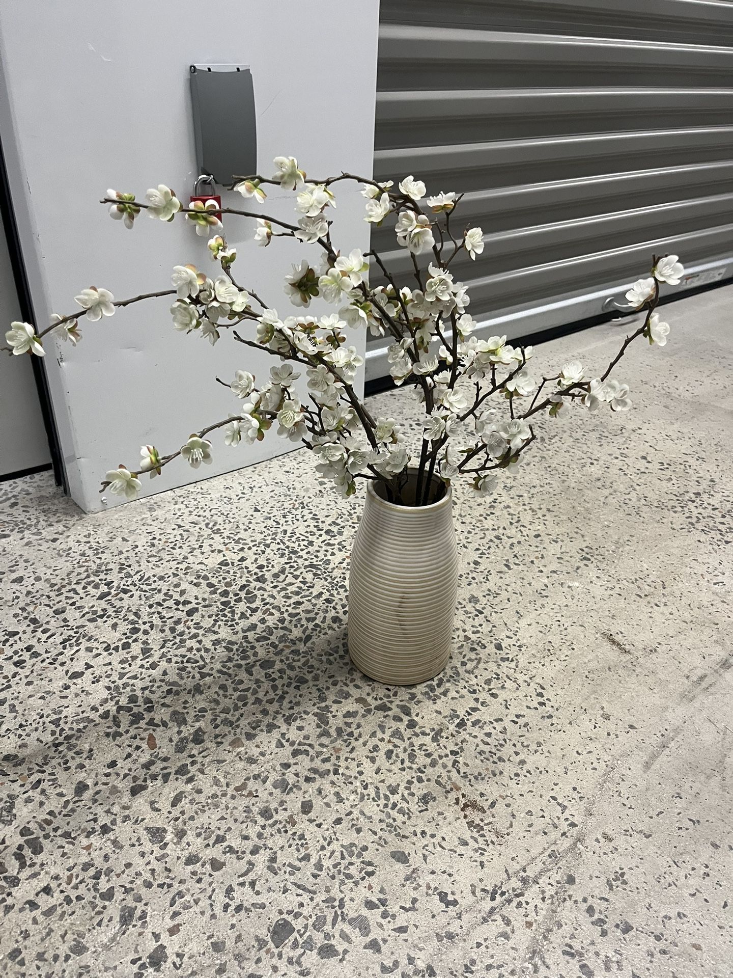 Decorative Vase w/ Faux Flowers.
