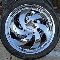 RIMS STRADA 24"X10" WITH BRAND NEW TIRES 