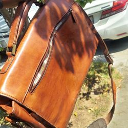 Cristina Rui Leather Messenger Bag