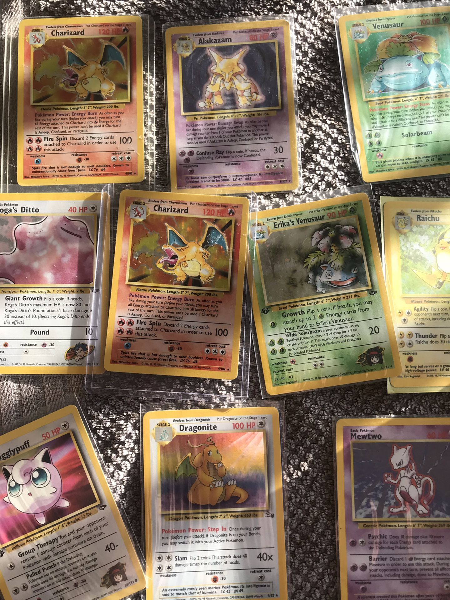 Pokémon cards original 1999