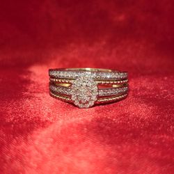 10k Yellow Gold Diamond Engagement Ring 0.42 ctw