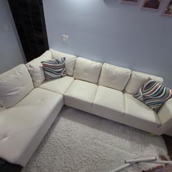 L Sectional Leather