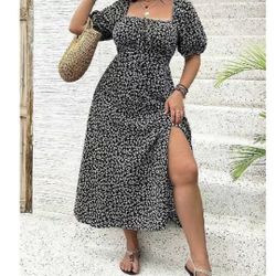Bohemian Floral Print Sundress 