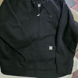 2x Relaxed Fit Black Zipper Hoodie 