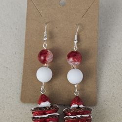 Handmade Strawberry Cake Earrings
