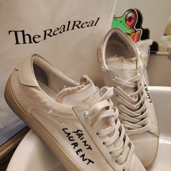 Saint Laurent Ivory Shoes. 