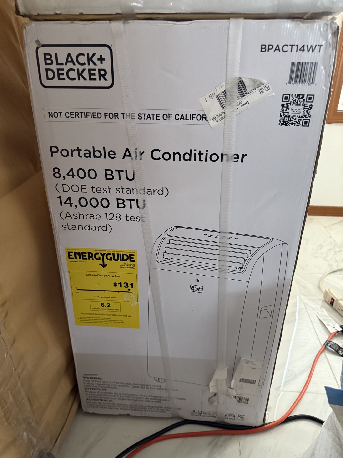 New Portable AC with remote, insulated hose, and sliding door exhaust mount