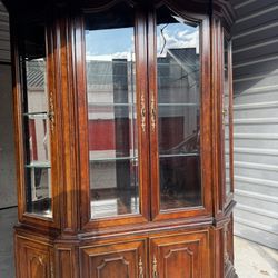 Large Wooden China Cabinet