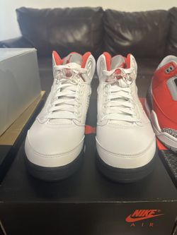 Ds Jordan 5s Fire Red Sliver Tongue
