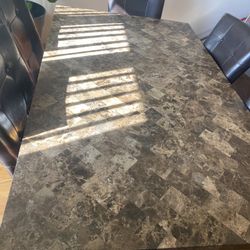 Marble Top Dining Room Table 