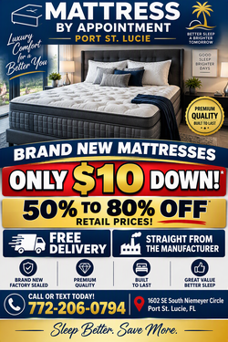 MATTRESS BY APPOINTMENT! NAME BRAND AND NEW!