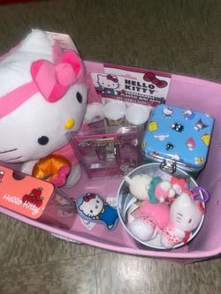 Bundle deal everything in the picture Hello Kitty Pink Fabric Storage Box
