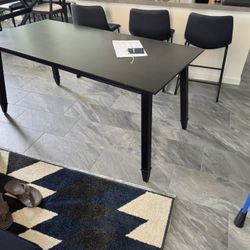 Black Wood Dining Room Table (NEW)
