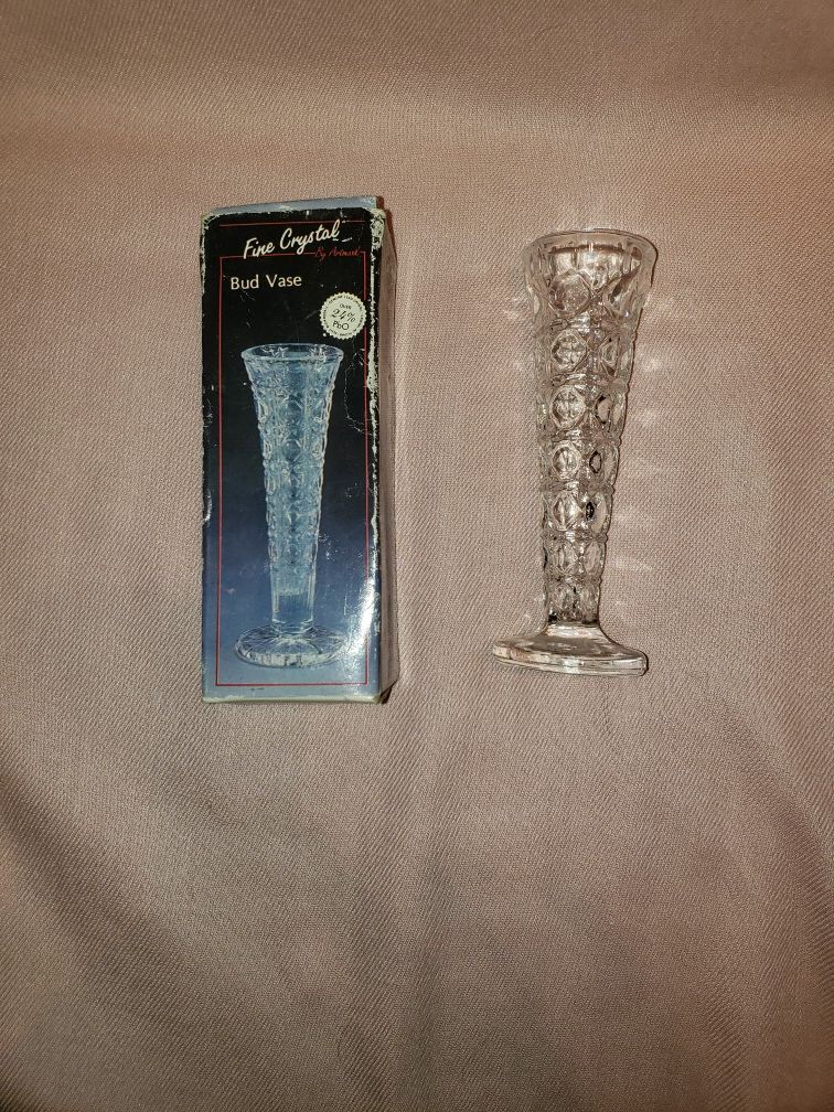 NEW Vintage ArtMark Crystal Bud Vase