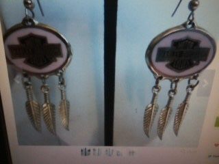 Harley Davidson silver earrings