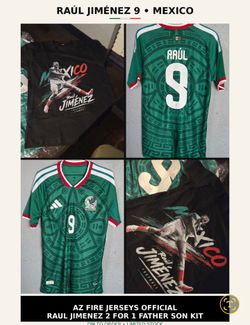 Mexico Raúl Jiménez #9 Jersey and T-Shirt Set