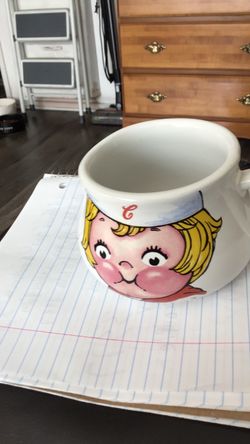 1998 campbells soup mug white ceramic
