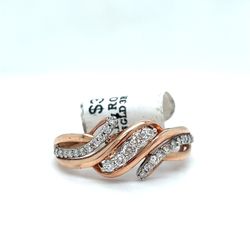 10KT Rose Gold Diamond Ring 2.10g .35CTW Size 7 147954/2
