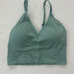 NEW Auden Seamless Bralette - Size M | Dark Sage Green