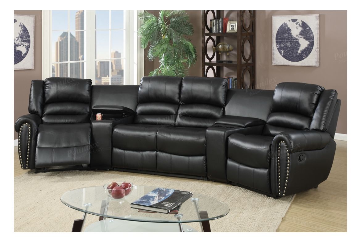 Black Motion Sectional Sofa