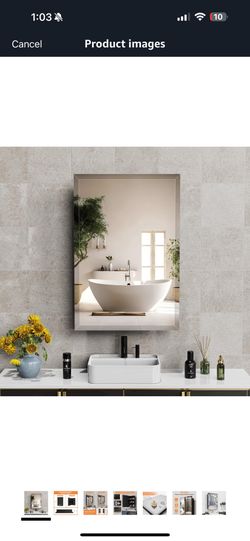 16X24 Inches Medicine Cabinet, Wall Mounted Bathroom Cabinet wirh Beveled Mirror, Recessed or Surface Medicine Cabinet with Storage