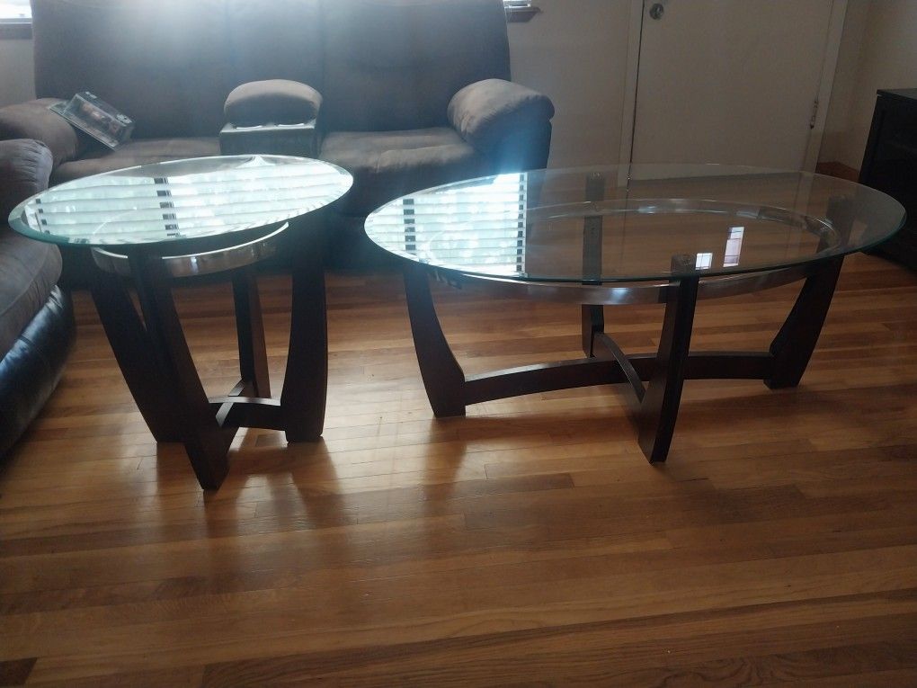Mitchell Glass 2pc Coffee Table