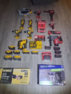 Milwaukee and dewalt tools