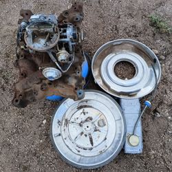 1978 F-150 Intake Manifold  And Aluminum Air Cleaner Assembly 