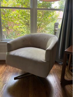 MCM Velvet Suede Accent Chair