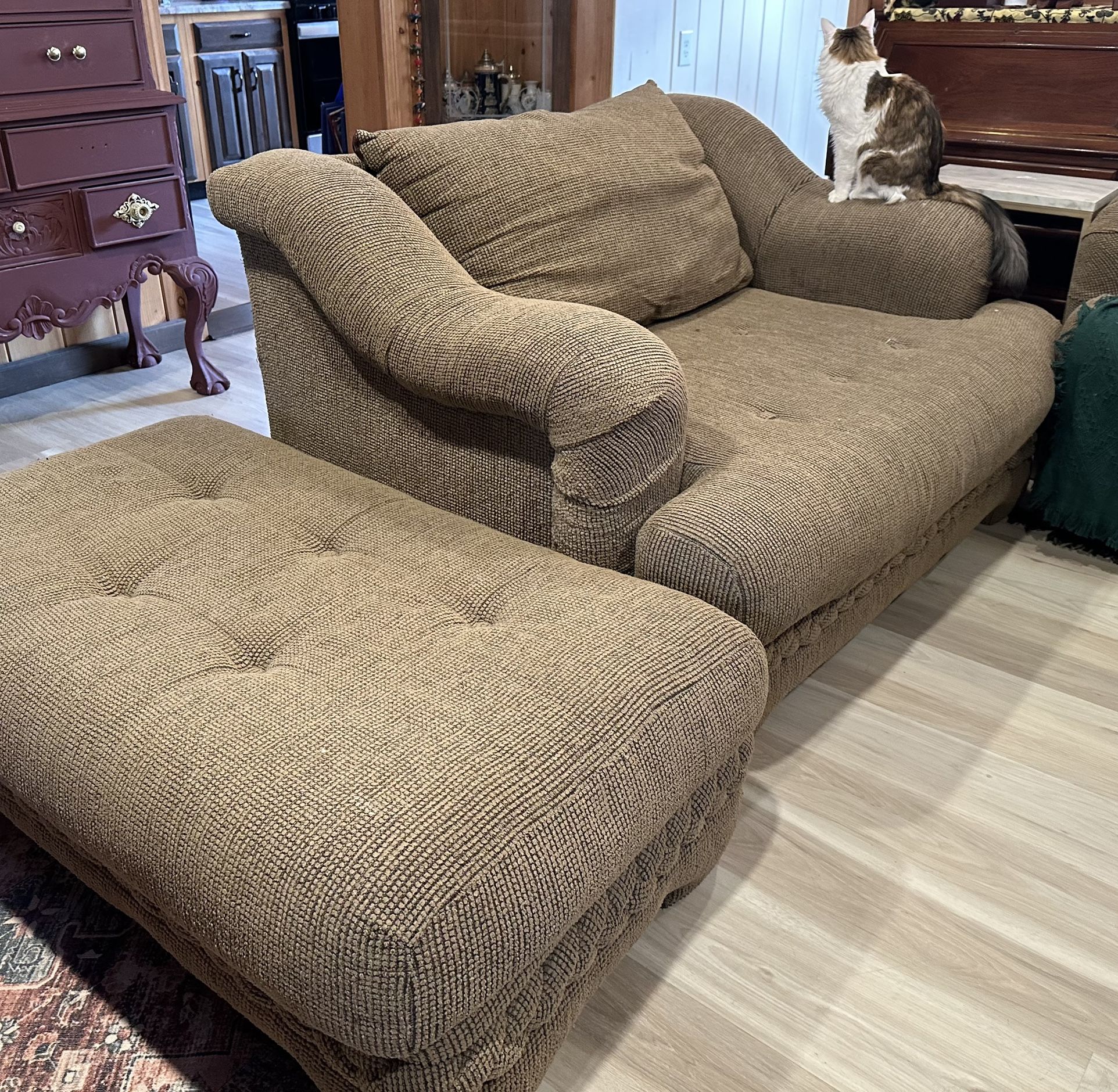 Large Armchair and Ottoman