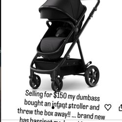 Mompush Stroller Black Infants